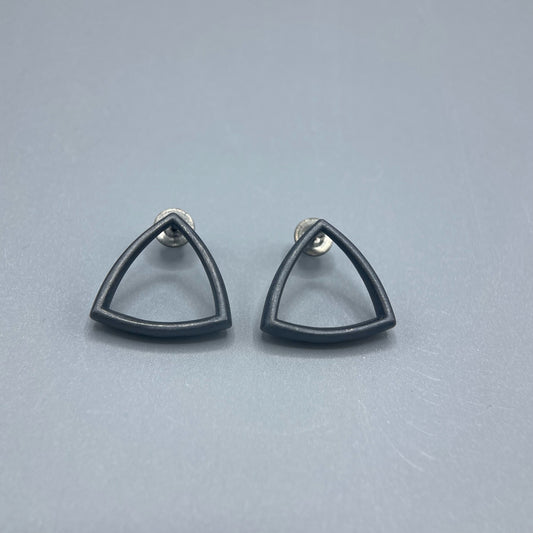 Sheng Zhang - Curved Curves Framed Triangle Earrings