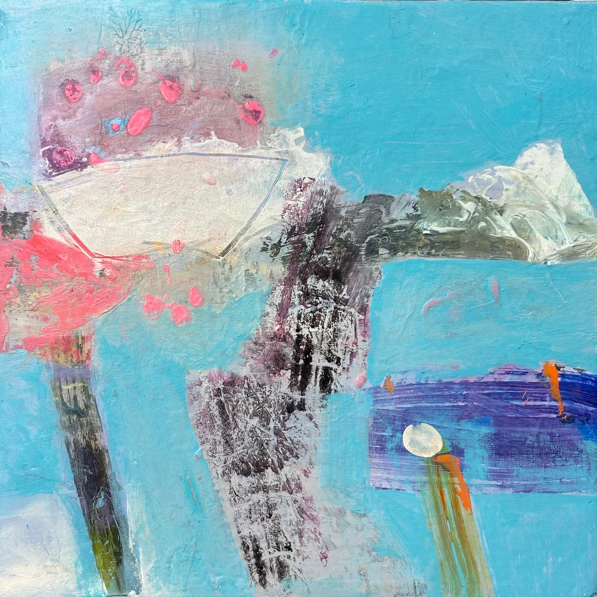 Niamh Collins – Pink Pop 20 × 20cm (Unframed)