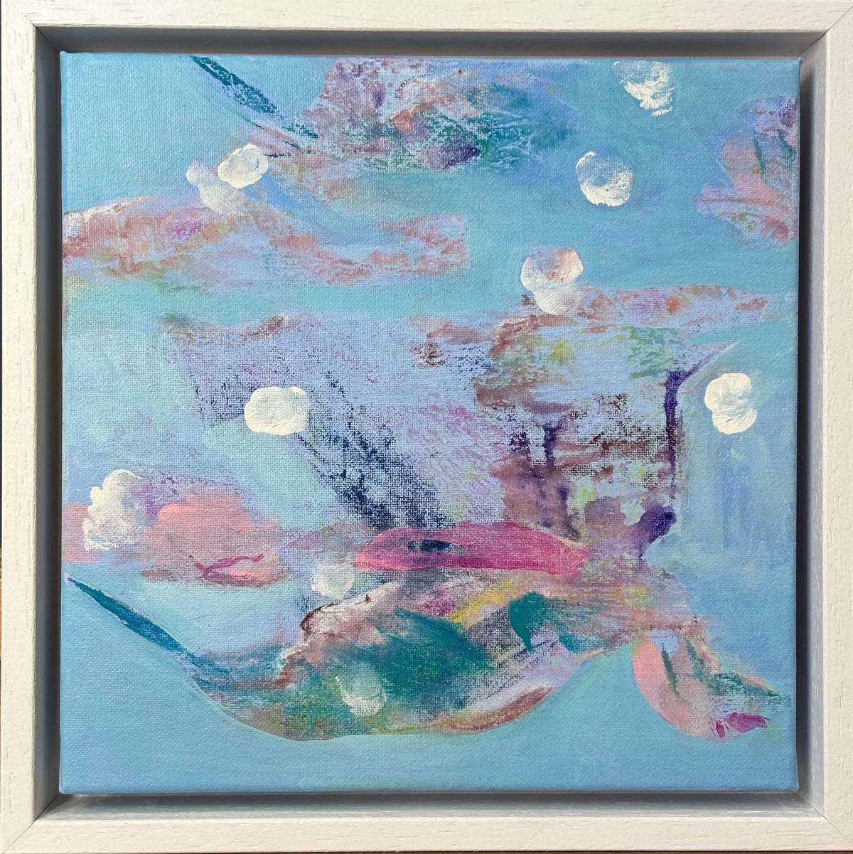 Niamh Collins – Hummingbird Upside Down 23 × 23cm (Framed)
