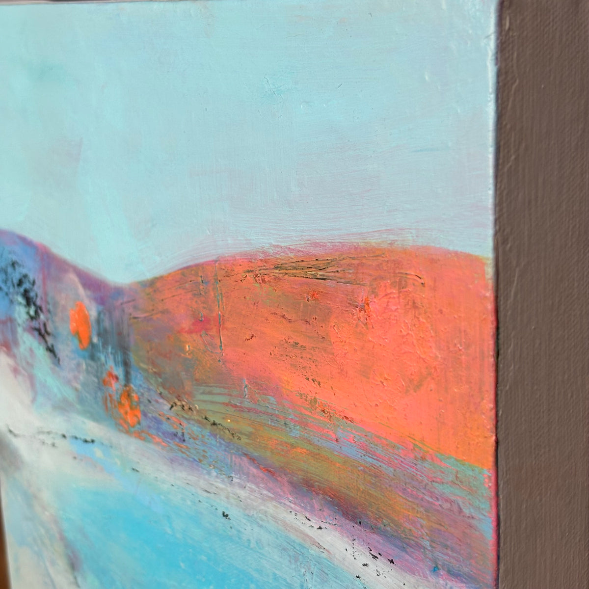 Niamh Collins – Blue Lake 30 × 30cm (Unframed)