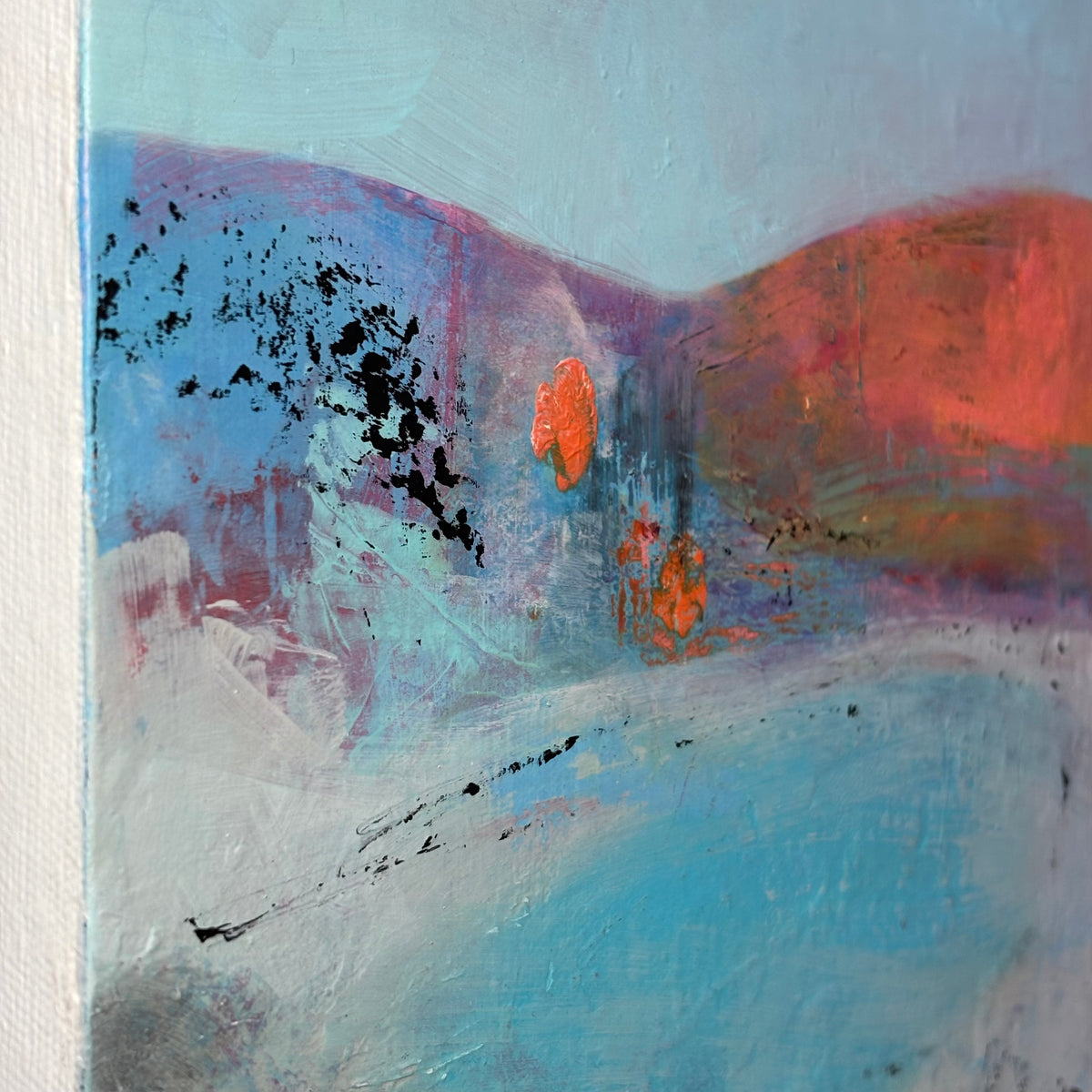 Niamh Collins – Blue Lake 30 × 30cm (Unframed)