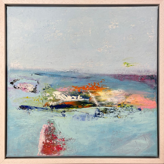 Niamh Collins – Stormy Seas 33 × 33cm (Framed)