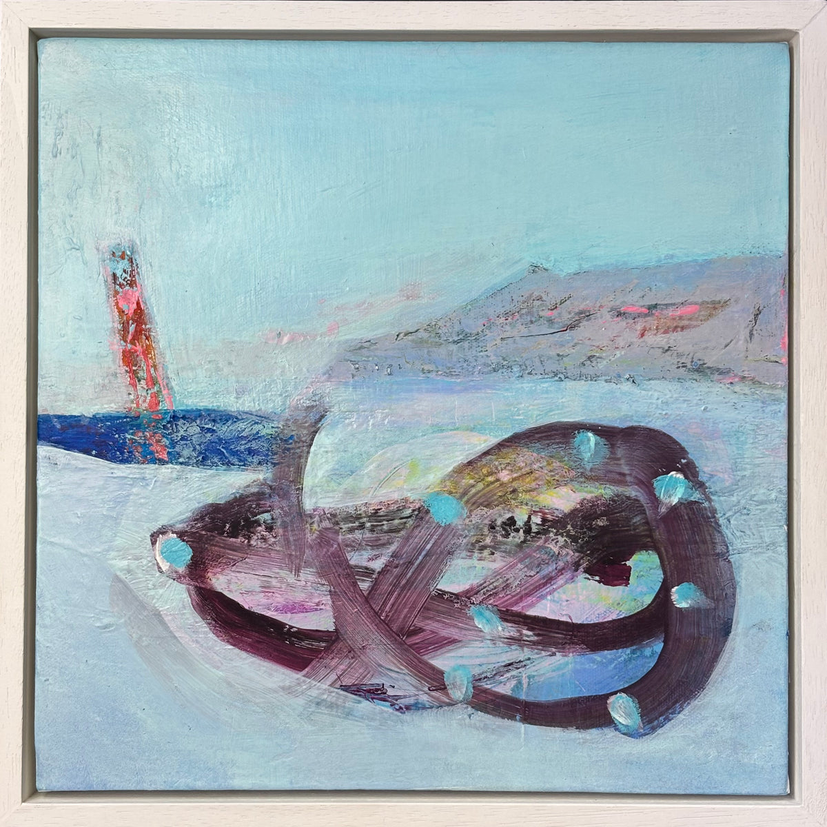 Niamh Collins – On the Beach 34 × 34cm (Framed)