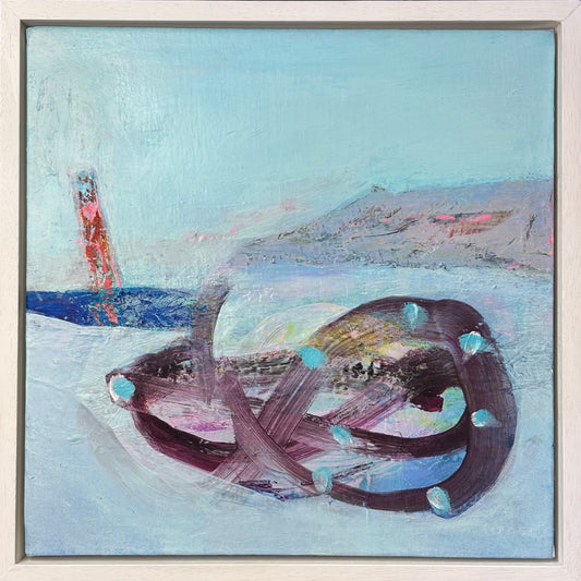 Niamh Collins – On the Beach 34 × 34cm (Framed)